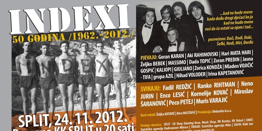 Obilježava se 50 godina od osnutka legendarnih Indexa! Obilježava se 50 godina od osnutka legendarnih Indexa!