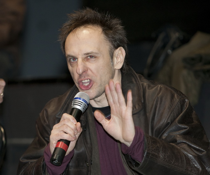 Split, 190313.
MKC Split. 
Poceo je sedmi Pricigin, splitski festival pricanja prica. 
Dodjela cetvrte PriceSTI,  nagrade za najbolju javnu pricu 2012. godine.
Na fotografiji: Marinko Kosces.
Foto: Vojko Basic / CROPIX