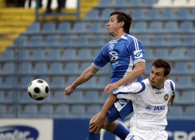 Varazdin, 080510.
Na gradskom stadionu u Varazdinu igra se 29. kolo prve HNL izmedju Varteksa i Zadra.
Na slici: Josip Golubar.
Foto: Zeljko Hajdinjak / CROPIX