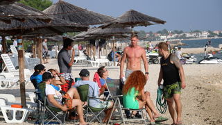 Vir: Slobodan trening na plaži Jadro pred utrke Alpe Adria Jest Ski Toura. Foto: Kažimir Škrbić/Virski list