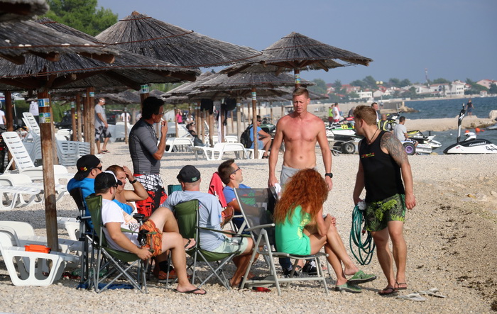 Vir: Slobodan trening na plaži Jadro pred utrke Alpe Adria Jest Ski Toura. Foto: Kažimir Škrbić/Virski list