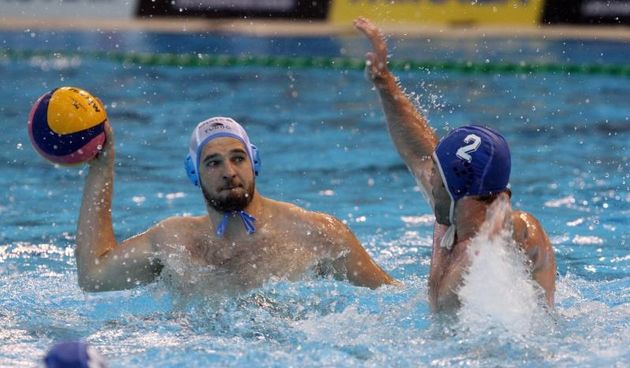 LEN Champions league. Liga prvaka Grupa B. Vaterpolo. Primorje Erste banka – Szolnoki. Bazen Kantrida. Petar Muslim i Zivko Gocic. Photo: Goran Kovacic/PIXSELL