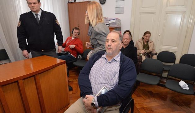 27.01.2014., Zagreb – Denis Kuljis svjedoci na sudjenju Tomislavu Mercepu na Zupanijskom sudu. Tomislav Mercep se tereti da je kao zapovjednika pricuvne postrojbe MUP-a pocinio ratni zlocin nad srpskim civilima 1991. godine. Photo: Marko Lukunic/PIXSELL