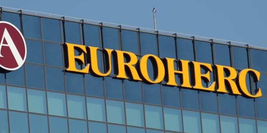 28.08.2013., Zagreb – Zgrada i zastitni znak Euroherc osiguravajuceg drustva. Photo: Zeljko Lukunic/PIXSELL