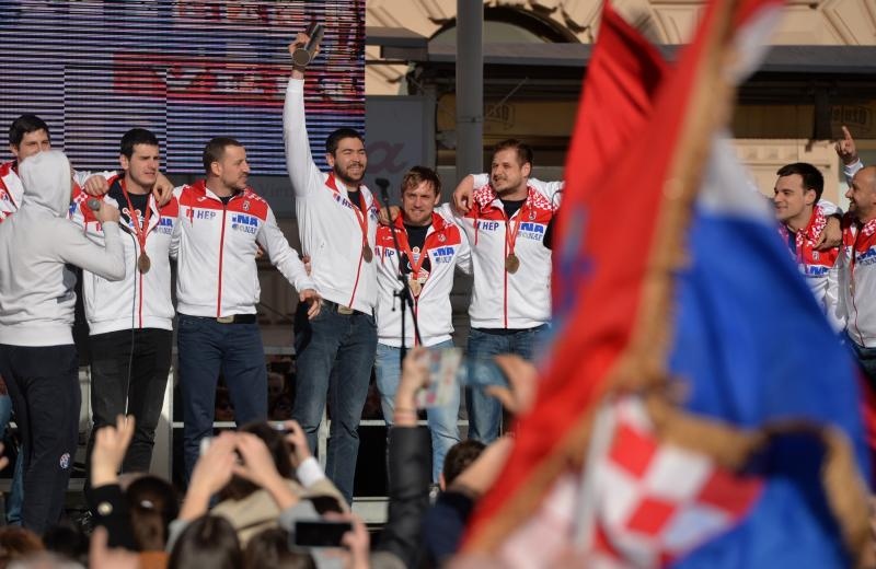 Brončani kauboji svečano dočekani na Trgu bana Josipa Jelačića. Foto: Goran Stanzl/PIXSELL