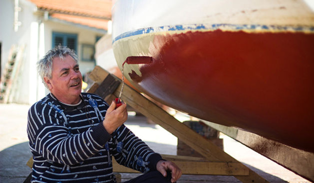Jazine: Uređuju se barke i kaići, Foto: Saša Čuka