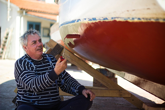 Jazine: Uređuju se barke i kaići, Foto: Saša Čuka