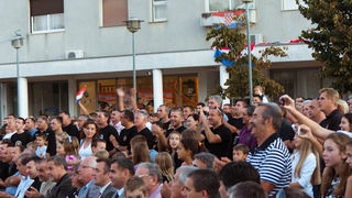 Bili Brig kod Ošk. Zadarski otoci: Svečanost imenovanja trga po D.T. Gavranu, foto: Darko Belančić