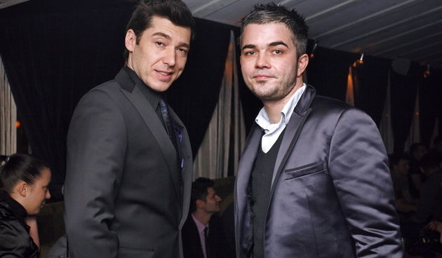 Zagreb, 220309.
Proslava 300-te epizode Red carpet-a, showbiz emisije Nove Tv, odrzana je u klubu Gallery na Jarunu.
Na slici: Boris Banovic i Daniel Delale.
Foto: Neja Markicevic / Cropix