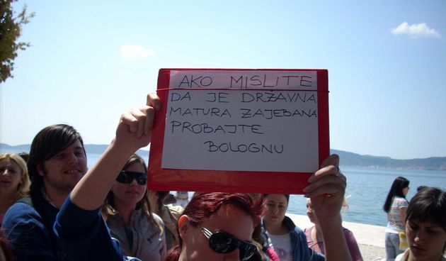 Prosvjed studenata u Zadru