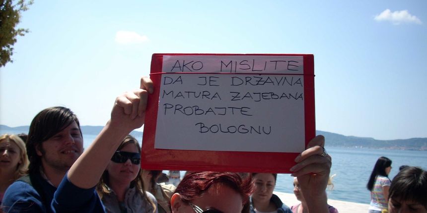 Prosvjed studenata u Zadru Prosvjed studenata u Zadru