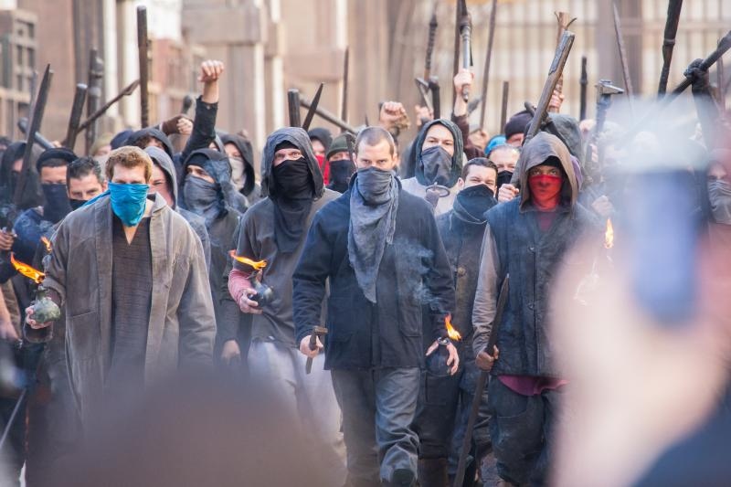 Jamie Dornan na setu snimanja filma Robin Hood Origins