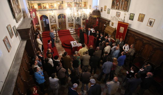 Zadar, 170513.   
Crkva sv Ilije, Poluotok. 
Veceras je otvorena sakralna riznica pravoslavne crkve sv. Ilije – vrijedne umjetnine i galerija ikona. Javnosti ju je predstavio episkop dalmatinski Fotije. Riznica je obnovljena sredstvima Ministarstva kultur