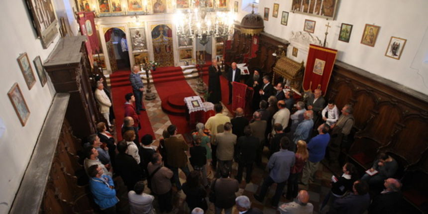 Zadar, 170513.   
Crkva sv Ilije, Poluotok. 
Veceras je otvorena sakralna riznica pravoslavne crkve sv. Ilije – vrijedne umjetnine i galerija ikona. Javnosti ju je predstavio episkop dalmatinski Fotije. Riznica je obnovljena sredstvima Ministarstva kultur