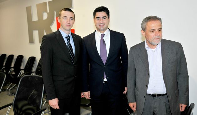 Ivan Penava, Siniša Kovačić, Milan Bandić; potpisivanje ugovora