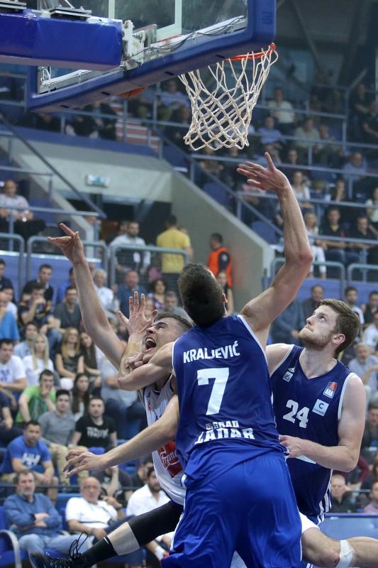 KC Drazen Petrovic, Zagreb – A-1 muska Liga za prvaka, polufinale, 3. utakmica, KK Cibona – KK Zadar 80-71. Photo: Goran Stanzl/PIXSELL KC Drazen Petrovic, Zagreb – A-1 muska Liga za prvaka, polufinale, 3. utakmica, KK Cibona – KK Zadar 80-71. Photo: Goran Stanzl/PIXSELL