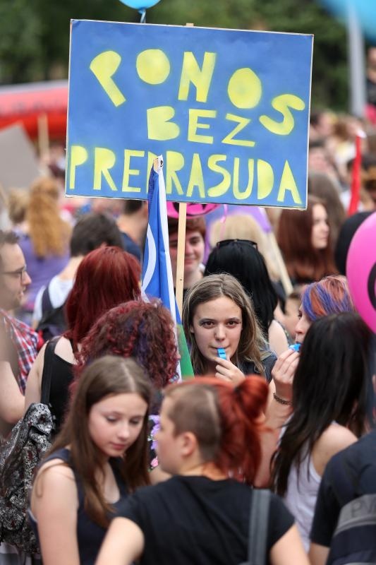 Održan je XV Zagreb Pride pod motom Još Hrvatska ni propala. Photo: PIXSELL Održan je XV Zagreb Pride pod motom Još Hrvatska ni propala. Photo: PIXSELL