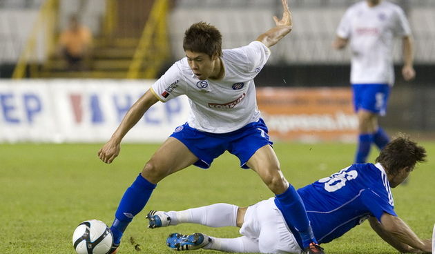 Split, 250911.Gradski stadion Poljud.Utakmica 1.HNL-a izmedju Hajduka i Slaven Belupa.Na fotografiji: Masaiko Inoha.Foto: Ante Cizmic / CROPIX