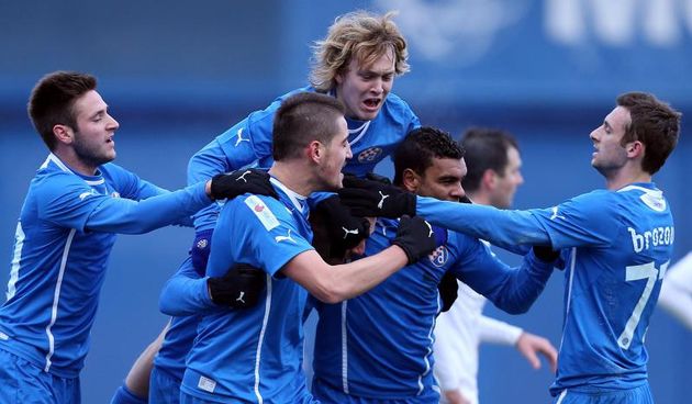 15.12.2013., stadion u Maksimiru, Zagreb – MAXtv 1. HNL, 20. kolo, GNK Dinamo – NK Zadar. Duje Cop, Arijan Ademi, Alen Halilovic, El Arbi Hillal Soudani, Marcelo Brozovic. Photo: Goran Stanzl/PIXSELL