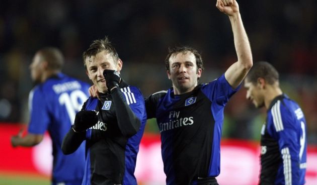 Ivica Olić i Joris Mathijsen, HSV (Foto:Reuters)