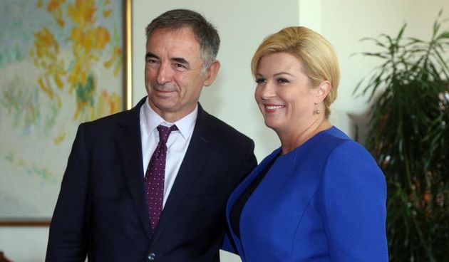 Ured predsjednice, Pantovcak 241, Zagreb – Predsjednica Republike Hrvatske Kolinda Grabar-Kitarovic zapocela je konzultacije s celnicima parlamentarnih stranaka izabranih u Hrvatski sabor. Milorad Pupovac, Samostalna demokratska srpska stranka, SDSS. Phot