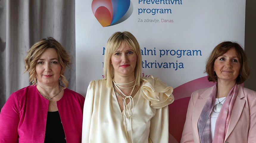 U organizaciji Ministarstva zdravstva i Hrvatskog zavoda za javno zdravstvo (HZJZ) odrzana je se konferencija za medije pod nazivom: S proljecem u 8. ciklus Nacionalnog programa ranog otkrivanja raka dojke u Republici Hrvatskoj. Andrea Supe Parun, Ivana P U organizaciji Ministarstva zdravstva i Hrvatskog zavoda za javno zdravstvo (HZJZ) odrzana je se konferencija za medije pod nazivom: S proljecem u 8. ciklus Nacionalnog programa ranog otkrivanja raka dojke u Republici Hrvatskoj. Andrea Supe Parun, Ivana P