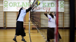 Zagreb: Sportske igre redovnica u OŠ Mato Lovrak. Photo: Goran Jakus/PIXSELL