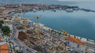 Split: Pogled iz zraka na mjesto gdje je bio hotel Marjan