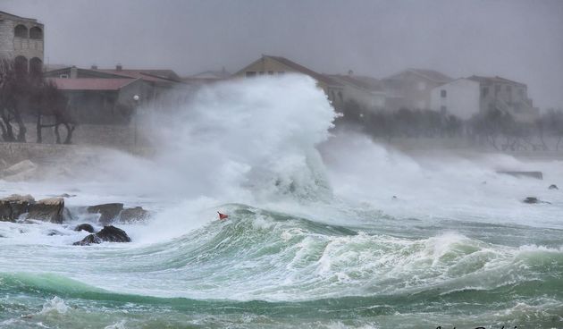 Orkanska bura u Ražancu 5. ožujka 2015, Foto: Roberto Lerga