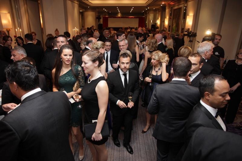 Pod potkroviteljstvom Americke gospodarske komore i americkog veleposlanstva u hotelu Sheraton odrzana je humanitarna vecera za razminiravanje. Kenneth Merten, Susan Merten, Ivan Vidakovic, Andrea Doko Jelusic. Photo: Grgur Zucko/PIXSELL