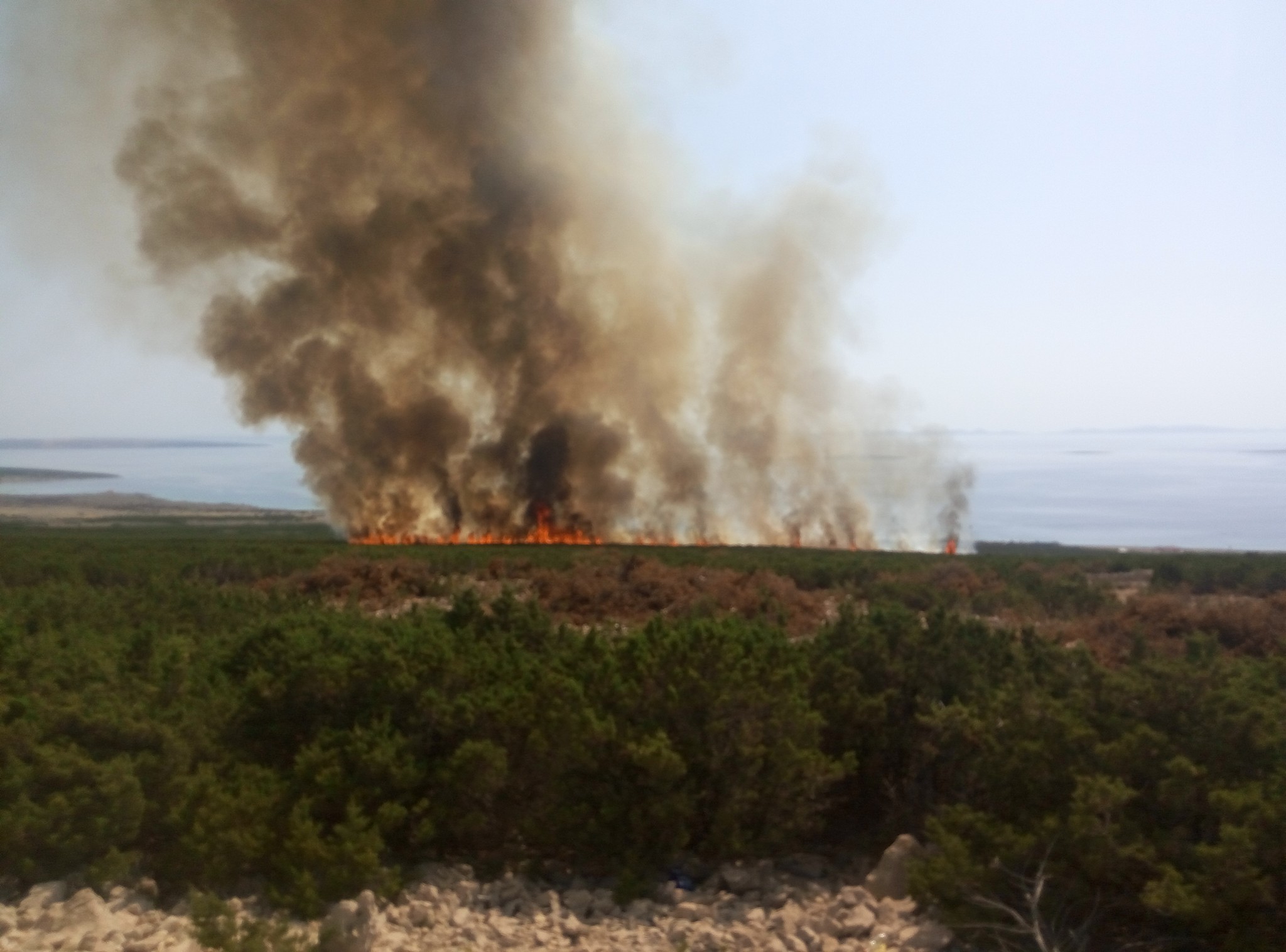 Lokaliziran požar kod Košljuna na otoku Pagu Lokaliziran požar kod Košljuna na otoku Pagu