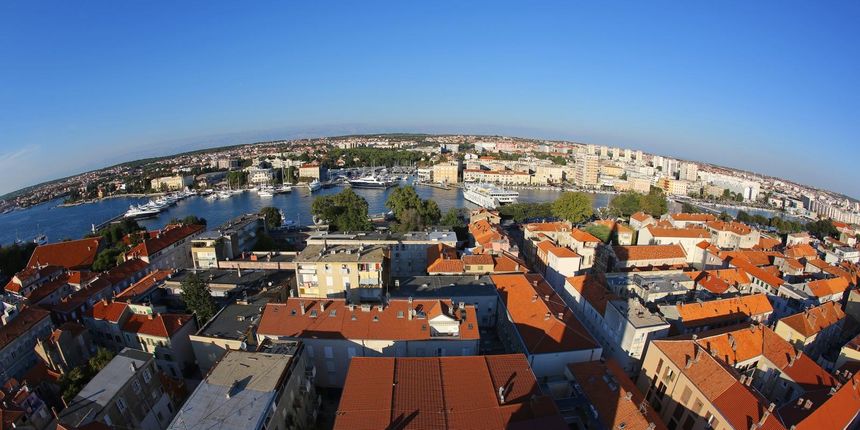 Zadar iz zraka, panorama Zadra