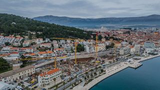 Split: Pogled iz zraka na mjesto gdje je bio hotel Marjan