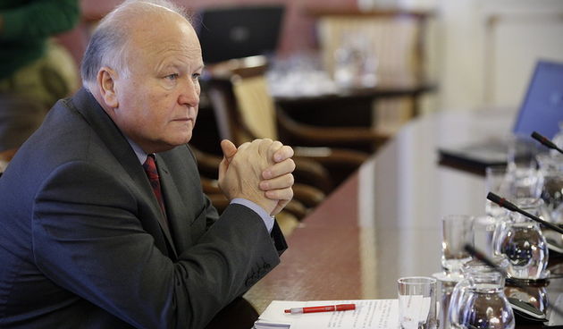 Zagreb, 170113.
Redovna sjednica Vlade Republike Hrvatske u Banskim dvorima na Markovom trgu.
Na fotografiji: Slavko Linic.
Foto: Dragan Matic / CROPIX