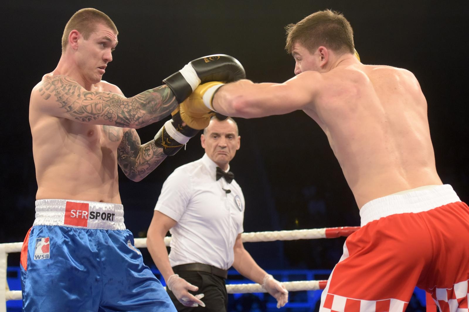 Svjetska boksacka liga, grupa B C1, kategorija 91 kg, Toni Filipi (Croatian Knights) – Kristiyan Stefanov Dimitrov (France Fighting Roosters).