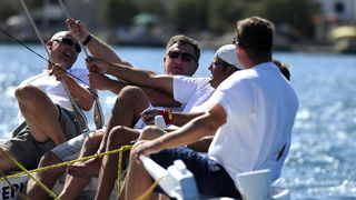 Betina, 150810.
U Betini na otoku Murteru danas je odrzana tradicionalna regata brodova na “latinskog idro ” pod nazivom “Regata za dusu i tilo”, na regati je sudjovalo preko gajeta, leuta i kaica pobjedili su domacini iz Betine.
Na slici pobjednici regat Betina, 150810.
U Betini na otoku Murteru danas je odrzana tradicionalna regata brodova na “latinskog idro ” pod nazivom “Regata za dusu i tilo”, na regati je sudjovalo preko gajeta, leuta i kaica pobjedili su domacini iz Betine.
Na slici pobjednici regat