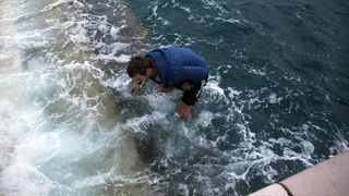 04.04.2014., Zadar – Australac Jason Grdovich zaprosio je svoju djevojku na Morskim Orguljama nakon devet godina veze, a cinu su svjedocili popularni pjevac Mladen Grdovic, gradonacelnik Bozidar Kalmeta, predsjednik zadarske TZ Zvonko Supe te mnogi medi