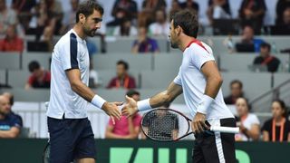 Davis Cup: Ivan Dodig/Marin Čilić – Nicolas Mahut/Pierre-Hugues Herbert 3-1. Photo. Hrvoje Jelavić/PIXSELL