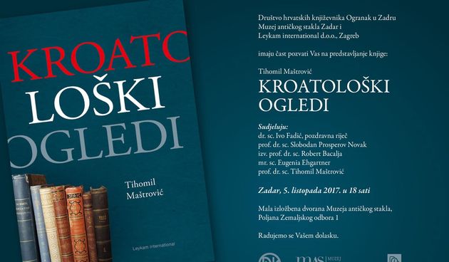 Tihomil Maštrović predstavlja knjigu “Kroatološki ogledi”