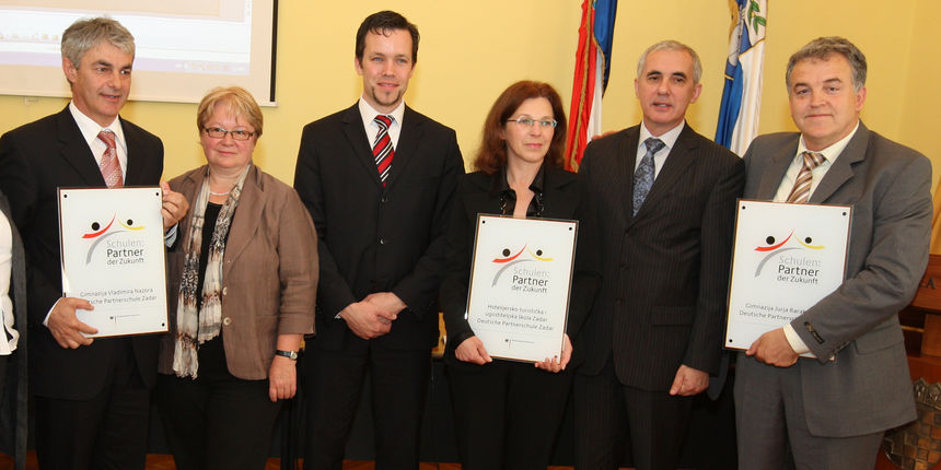 U velikoj vjecnici zadarske zupanije trima zadarskim srednjih skola Sredisnji ured za skolstvo u inozemstvu Ministarsrva uprave SR NJemacke dodjelio je status Partnerskih skola, Foto: Vladimir Ivanov/Cropix