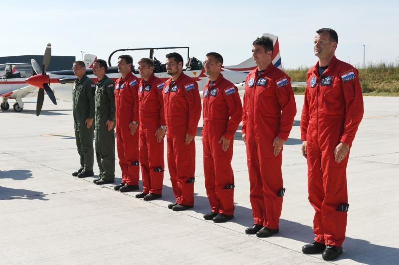 Krila Oluje se vratili u Hrvatsku nakon osvojene nagrade na vojnom aeromitingu RIAT. Photo: Davor VišnjićPIXSELL Krila Oluje se vratili u Hrvatsku nakon osvojene nagrade na vojnom aeromitingu RIAT. Photo: Davor VišnjićPIXSELL