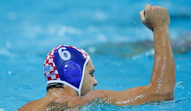 Zagreb, 030910. Bazen Mladost na Savi. 29. Europsko prvenstvo u vaterpolu. Hrvatska – Spanjolska. Na fotografiji: Petar Muslim. Foto: Ronald Gorsic / CROPIX