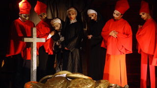 Zadar, 181010.Kazalista lutaka Zadar u crkvi Sv. Dominika, veceras je premijerno izvelo predstava Michelangelo Buonarroti nastala prema drami Miroslava Krleze. Reziju i prilagodbu teksta potpisuje Drazen Ferencina, Michelangela igra Zlatko Kosta, a lik p Zadar, 181010.Kazalista lutaka Zadar u crkvi Sv. Dominika, veceras je premijerno izvelo predstava Michelangelo Buonarroti nastala prema drami Miroslava Krleze. Reziju i prilagodbu teksta potpisuje Drazen Ferencina, Michelangela igra Zlatko Kosta, a lik p