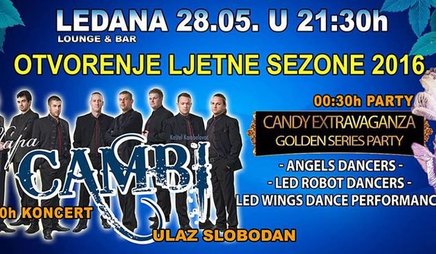 Klapa Cambi otvara ljetnu sezonu u Ledani