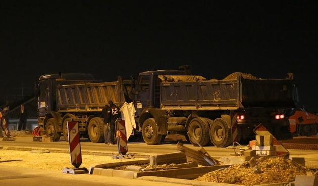 Poginuo cestar na gradilištu centra Mall of Split. Photo: Ivo Cagalj/PIXSELL