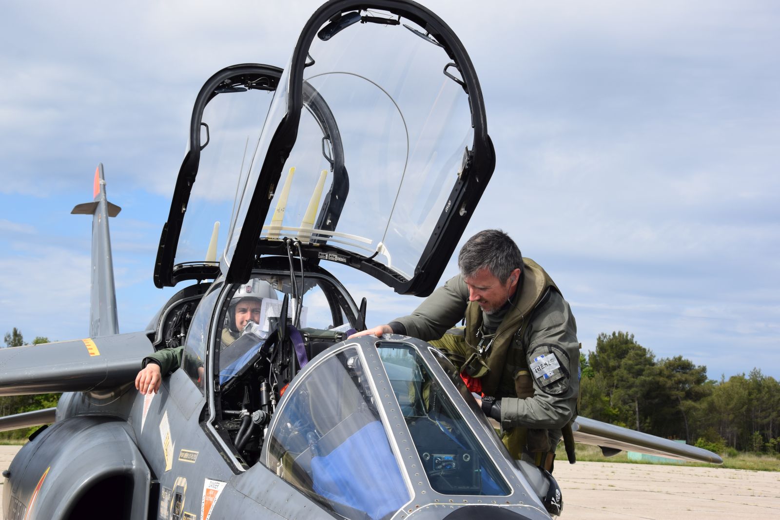 Tri francuska vojna aviona Dassault Alphajet u posjeti bazi Zemunik