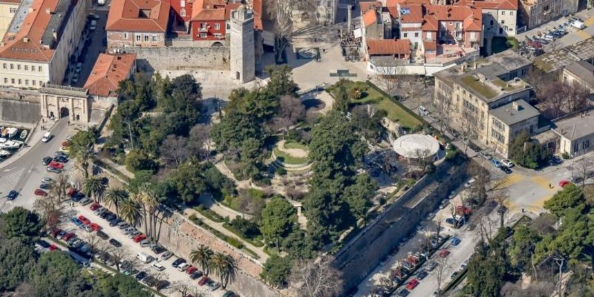 Zadar iz zraka. Ilustracije. Perivoj kraljice Jelene Madijevke. Photo: Dino Stanin/PIXSELL Zadar iz zraka. Ilustracije. Perivoj kraljice Jelene Madijevke. Photo: Dino Stanin/PIXSELL