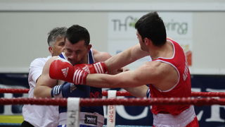 Zadar, 200413.
Dvorana Kresimira Cosica.
Prvenstvo Hrvatske u boksu.
Na fotografiji: Filip Hrgovic (Leonardo, crveni) i Jure Majic (Dijabolik, plavi).
Foto: Jure Miskovic / CROPIX Zadar, 200413.
Dvorana Kresimira Cosica.
Prvenstvo Hrvatske u boksu.
Na fotografiji: Filip Hrgovic (Leonardo, crveni) i Jure Majic (Dijabolik, plavi).
Foto: Jure Miskovic / CROPIX