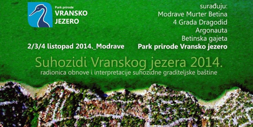Počinje trodnevna radionica suhozidne gradnje u PP Vransko jezero Počinje trodnevna radionica suhozidne gradnje u PP Vransko jezero