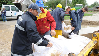 Rijeka Krapina se izlila iz svog korita nakon nekoliko dana neprekinutih kiša te je poplavila kuće i podrume u Zaprešiću, a vodostaj rijeke Save i dalje raste, Foto: Damir Krajac / CROPIX